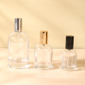 Customized 30ml 50ml 100ml Round Glass Bottle With Mist Pump Corp Top Perfume Bottle